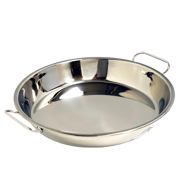 Metal Stainless Steel Cake Serving Tray Deep Round Salad Potato Pizza Baking Dishes Maker Cake Pans