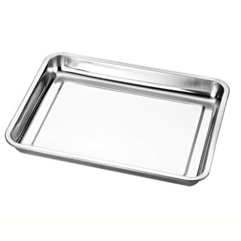 Food Storage Wholesale Large Size Custom Logo  Square Rectangular Stainless Steel Serving Trays