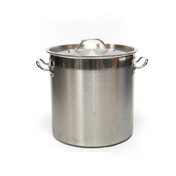 30 Liter Stainless Steel Big Large Commercial Induction Cooking Wholesale Thick Hotel Restaurant Stock Pot