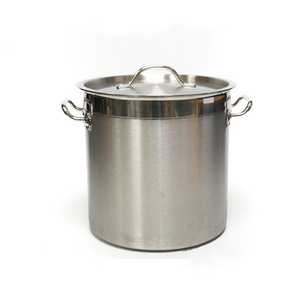 30 Liter Stainless Steel Big Large Commercial Induction Cooking Wholesale Thick Hotel Restaurant Stock Pot