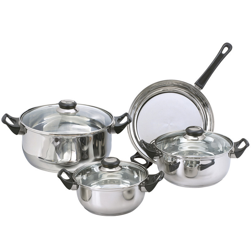 Hot Sale Kitchen Wear Cooking Pots Pan Stainless Steel Utensils Hotpot Casseroles Set Cookware