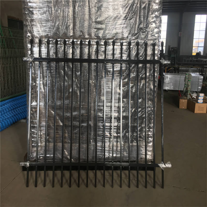 Steel Fencing Panels: 25x25mm Pickets, 40x40mm Rails, 1.2mm Wall Thickness, Powder Coated 2.1mx2.4m Stain black powder