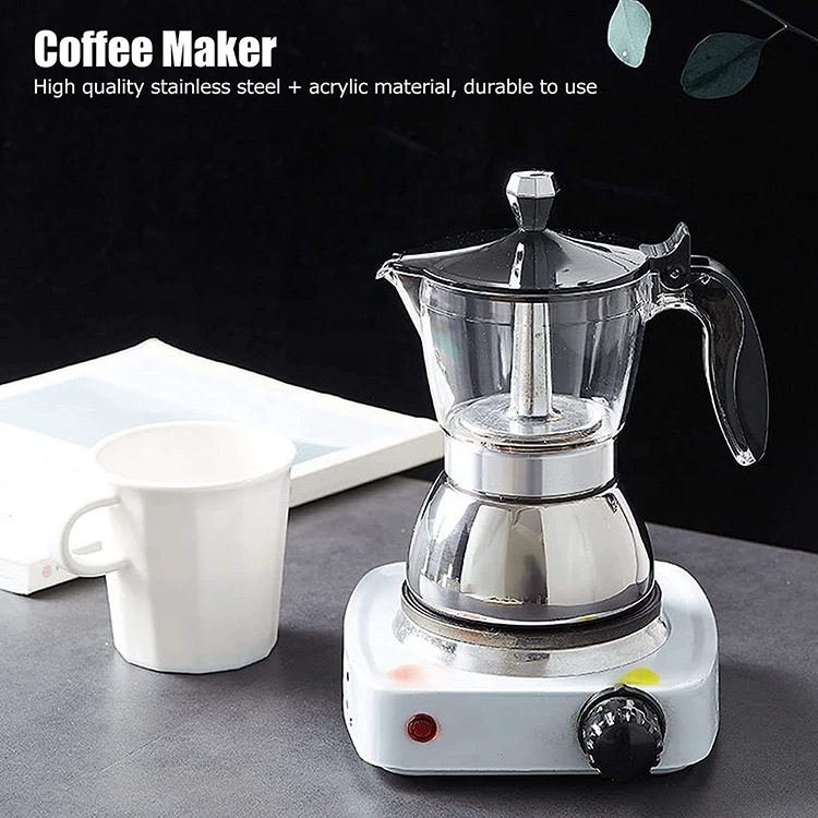 New design stove top 2 in 1 coffee maker Italian moka pot espresso coffee maker brewer percolator ground coffee moka pot