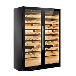 Luxury Double Door Large Capacity Intelligent Precise Humidity Controlled Cigar Cabinet Humidor Cooler