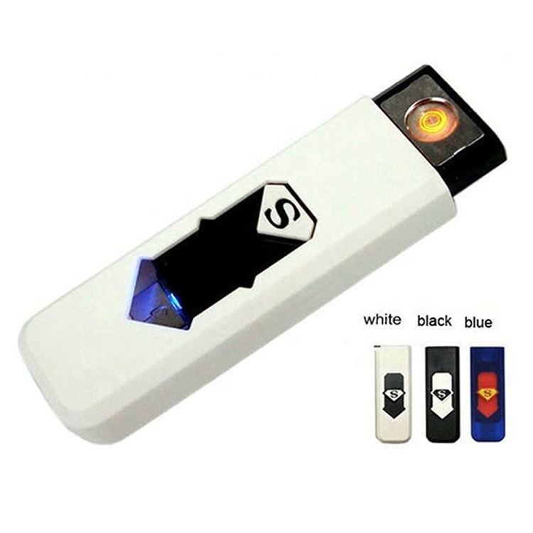 New design windproof portable usb Coil  rechargeable Plastic  Electric Lighter