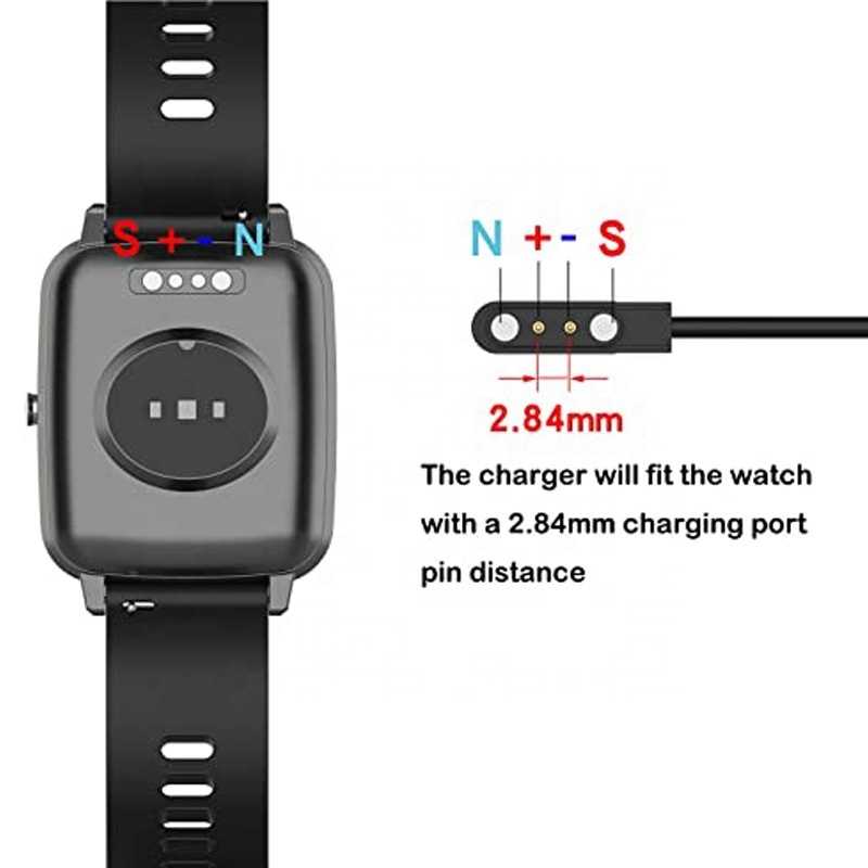 2 Pogo Pin 2.84mm Magnetic Watch Charger for Letfit ID205 ID205S Willful IP68 ID205L ID216 2Pin USB Charging Cable