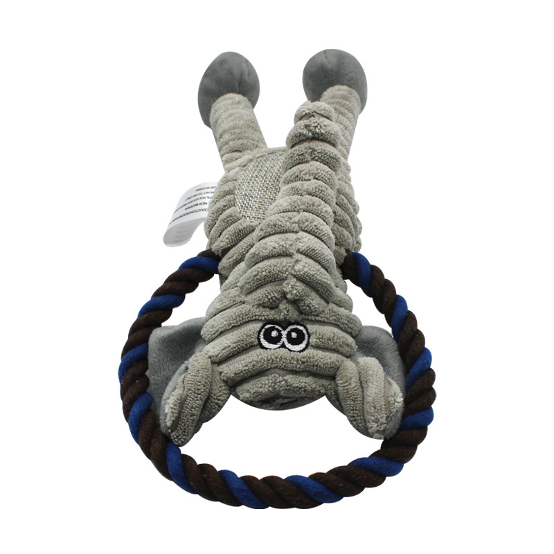 Pet toys wholesale Dog Chew Toys with Internal Plush Stuffed and Knotted Ropes Animal monkey Shape Dog Toys