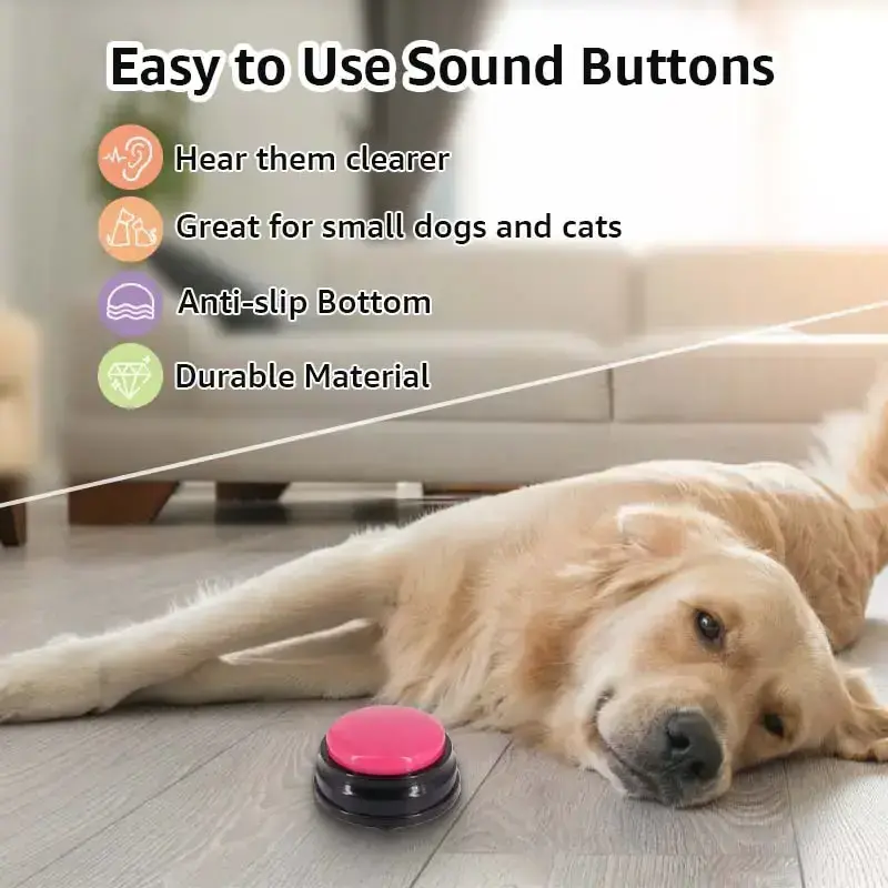 Pet  dog Talking Button Sound Dog Training Speak Buttons Recordable buttons for communication interactive dog