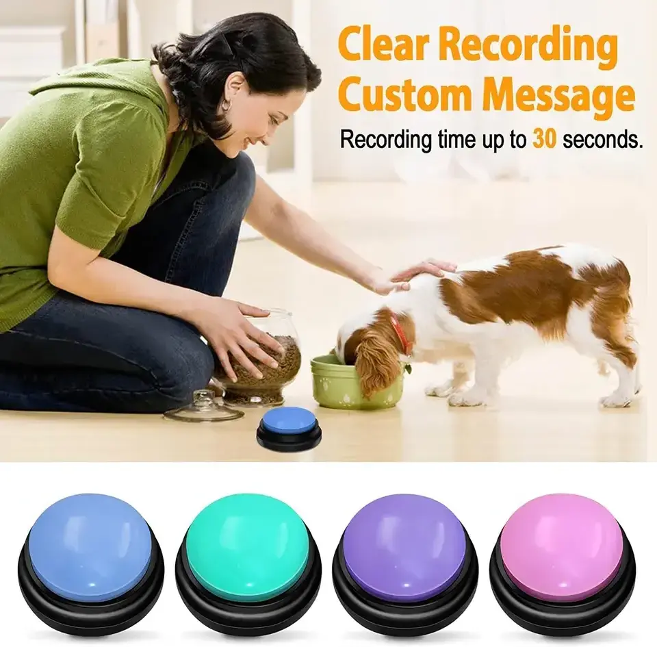 Pet  dog Talking Button Sound Dog Training Speak Buttons Recordable buttons for communication interactive dog