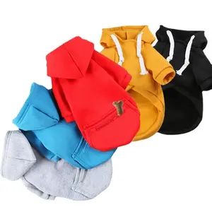 Pet Clothes Blank Hoodie Checkered zipper fashion pocket dog winter hoodie designer hoodie for pets