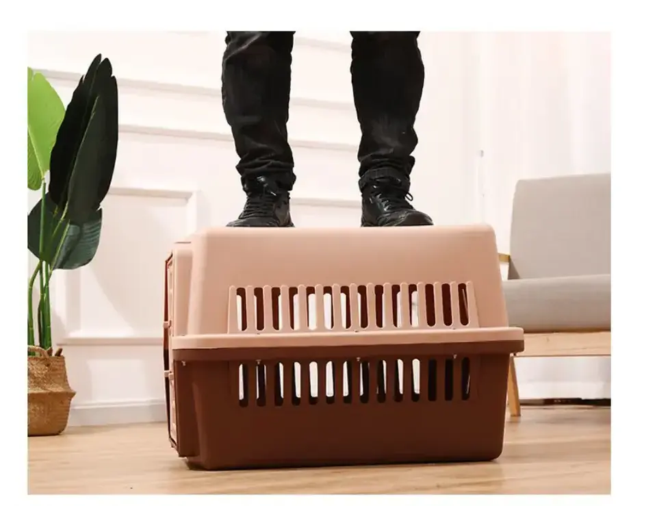 Airline Approved Portable Plastic Large Pet Dog cat Air Travel Carrier Crate Cage pet Shipping Box