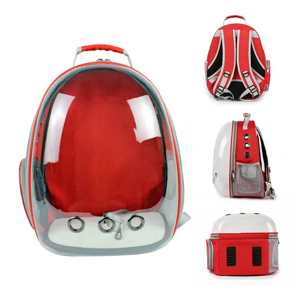 Factory wholesale durable Transparent Space Capsule Cat Dog Carrier pet backpack for cat and small dog outdoor traveling hiking