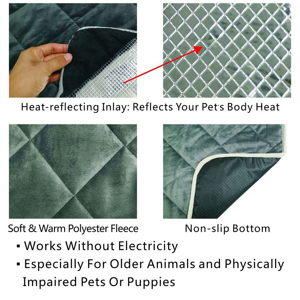 wholesale Pet Self Heating Pad Mat Pet Self-Warming Blanket Mat Cat Bed Pad pet accessories  Machine Washable Soft Mat dog bed