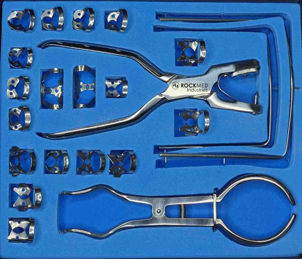 Dental Rubber Dam Kit Professional Use With Punch Plier and Dental Ainsworth Rubber Dam Punch Hole Pliers Endodontic Instruments