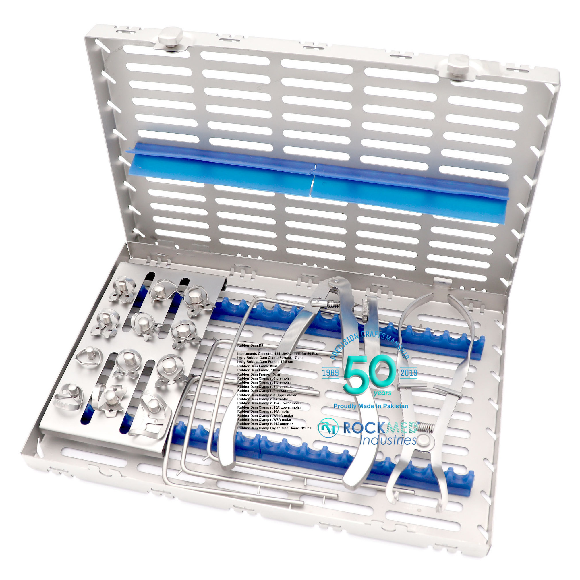 Dental Rubber Dam Kit Professional Use With Punch Plier and Dental Ainsworth Rubber Dam Punch Hole Pliers Endodontic Instruments