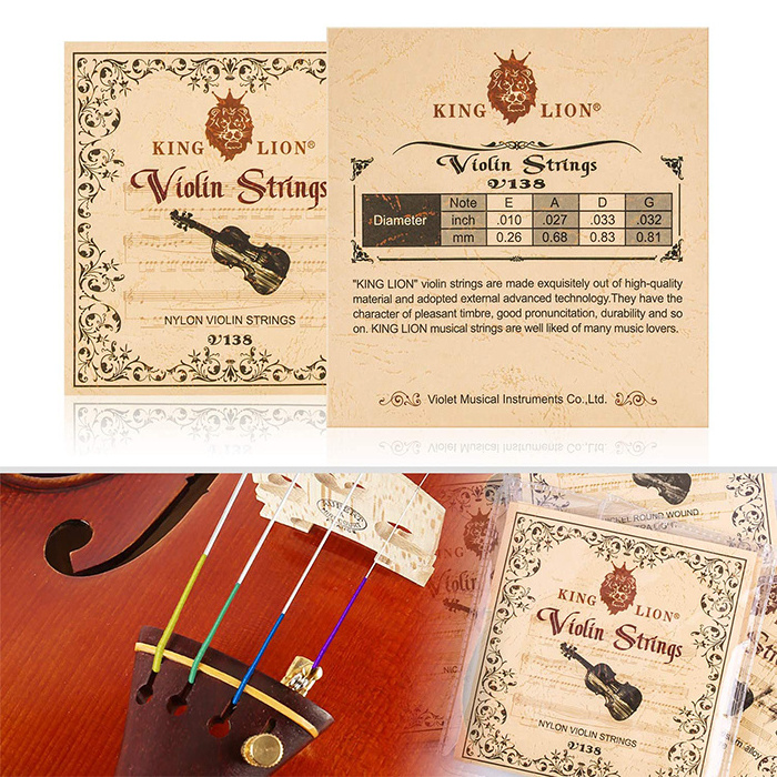 KING LION high quality professional nylon violin strings nylon strings musical instrument accessories