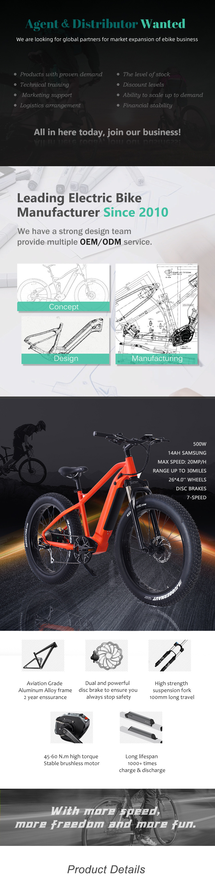 EZREAL Electric Hybrid Bike 26*4.0