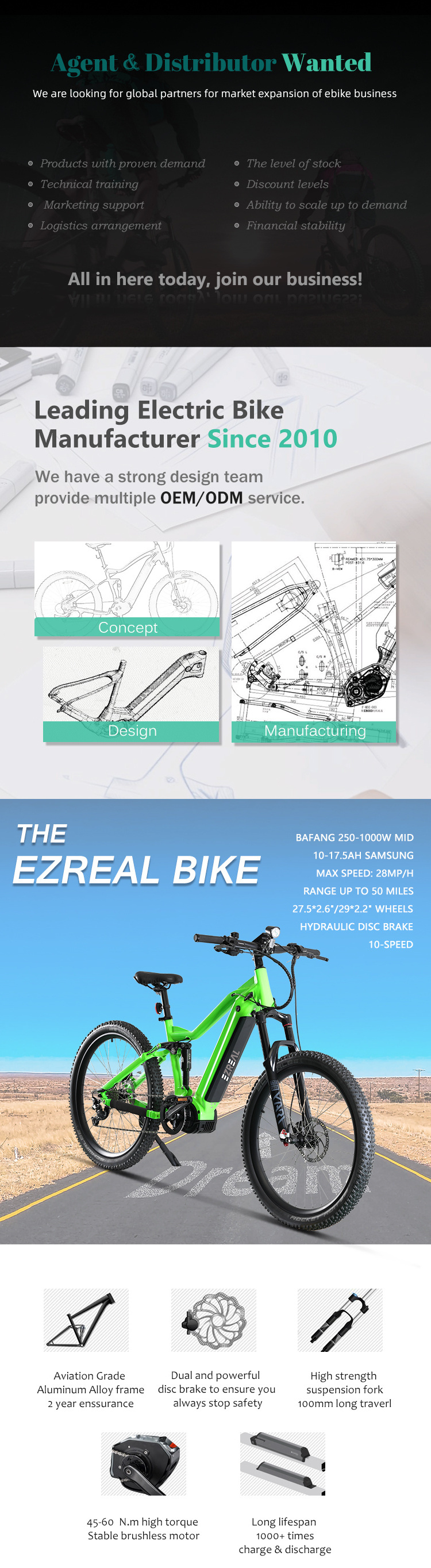 EZREAL Electric Hybrid Bike 26*4.0