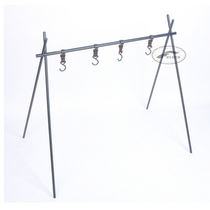 Camping Aluminum Alloy Hanging Rack Outdoor Portable Camping Accessories Triangular Rack Clothes Storage Rack Cookware