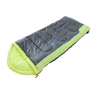 Bluesign Camping 3 Season Square Shaped Ripstop Nylon Shell Plaid Flannel Lining Sleeping Bag With Thinsulate Fiber Filling