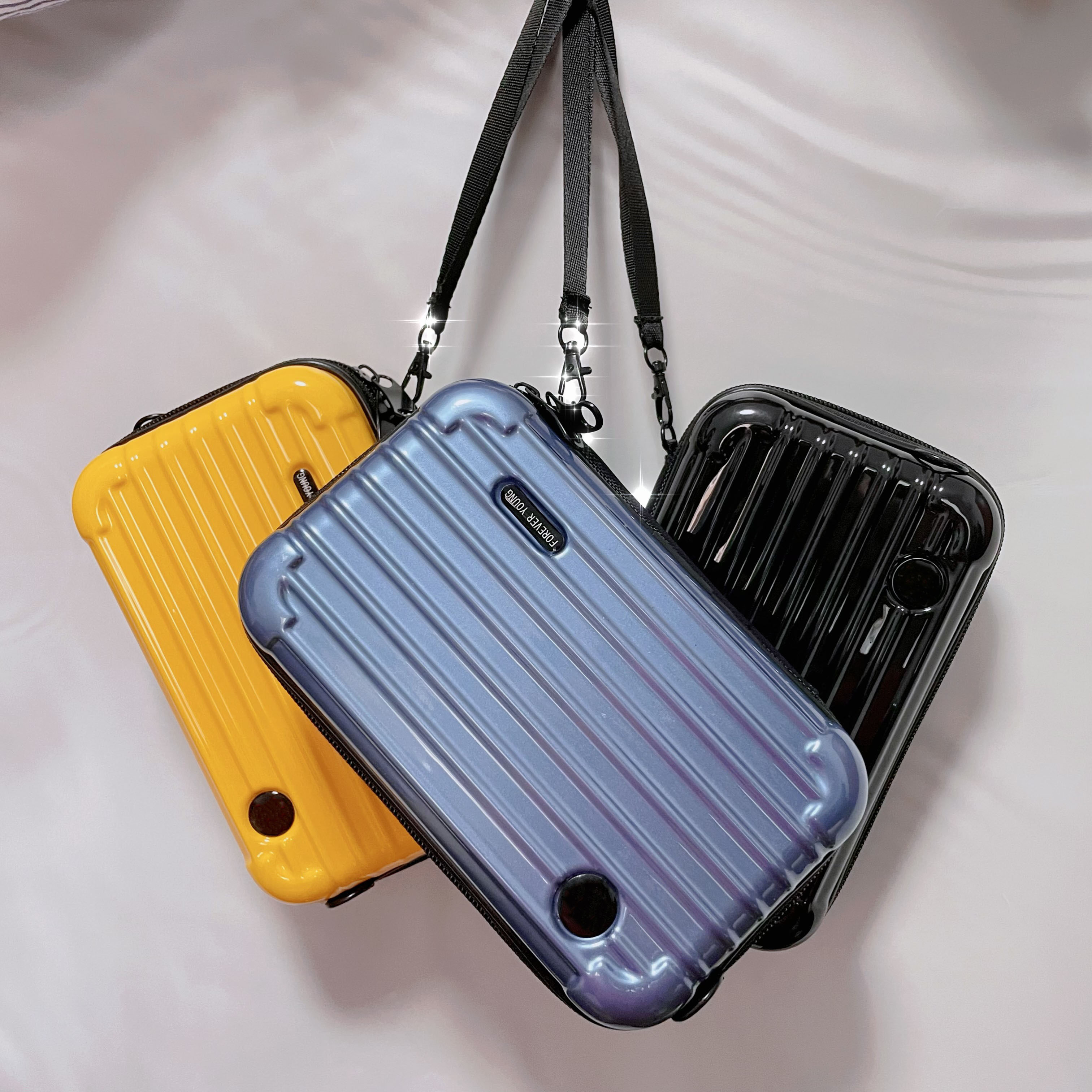 Mini Suitcase Shape Crossbody Mobile Phone Bag Small Pvc One Shoulder Cross-Body Cosmetics Bags