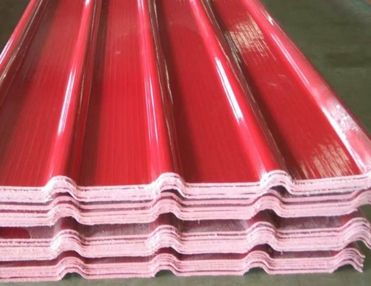 corrugated wave FRP fiberglass roof sheet red blue yellow flashing tile roofing awning canopy China ROCKPRO factory