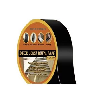 Deck Joist Butyl Tape Roof Deck Seam protection Flashing Tape waterproof sealing adhesive 1 5/8" x 50' China ROCKPRO factory