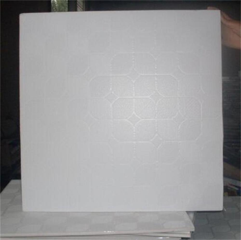 595 x 595mm PVC Laminated Gypsum Ceiling Tiles with Aluminum Foil Back