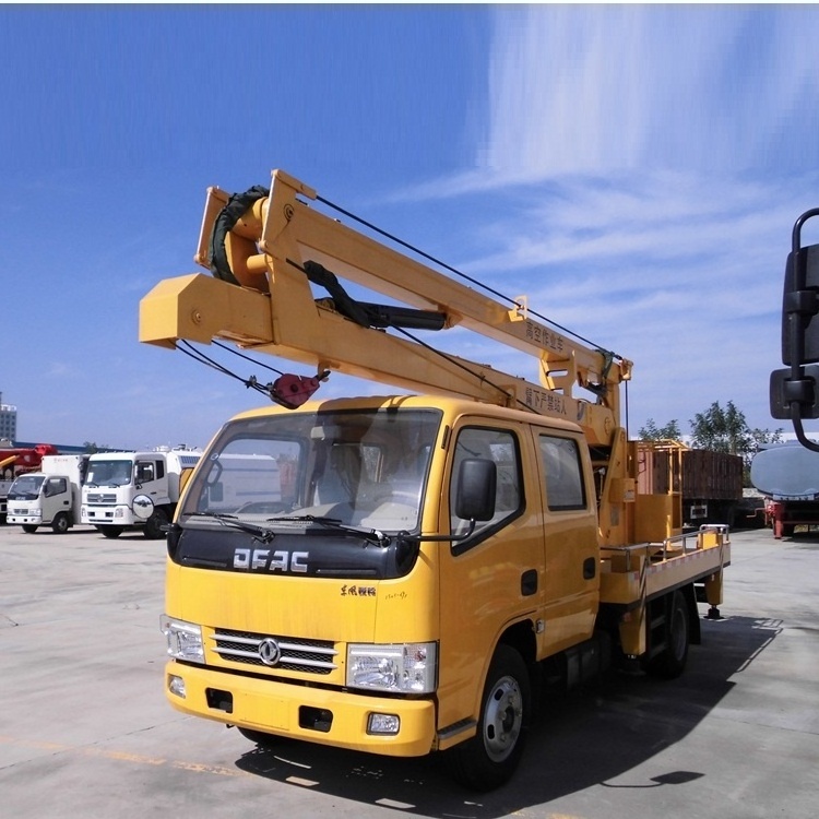 ladder lift truck 42 Meter Hydraulic Truck Mounted Aerial Telescopic Access Ladders Bucket Truck Boom Lift Aerial Manli