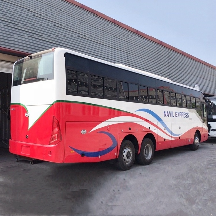 70 seats luxury tour bus front engine double rear axle coach buses for Africa