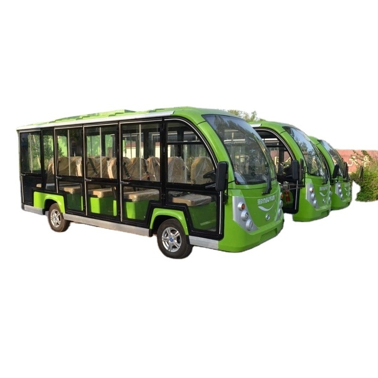 Good Quality 72V 14 Passenger Sightseeing Tourist Mini Buggy Bus & Electric Passenger Car