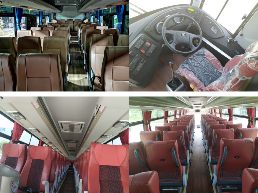 Africa popular right hand drive luxury bus 12m 65 seats new front engine passenger coach bus