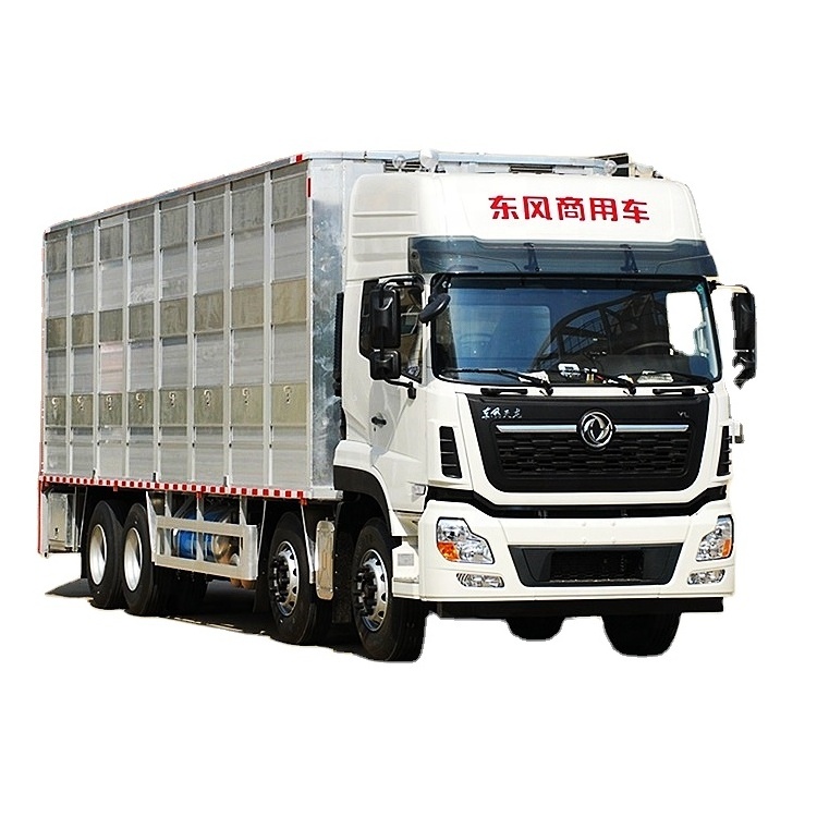 Dongfeng brand 20 ton 8x4 stock pig transportation truck with feeding system auto loading animals truck