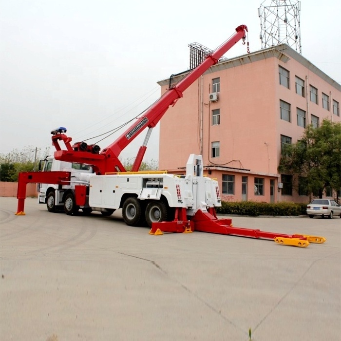 China 8X4 heavy duty 4 axles 60 ton rotator tow truck wrecker for sale