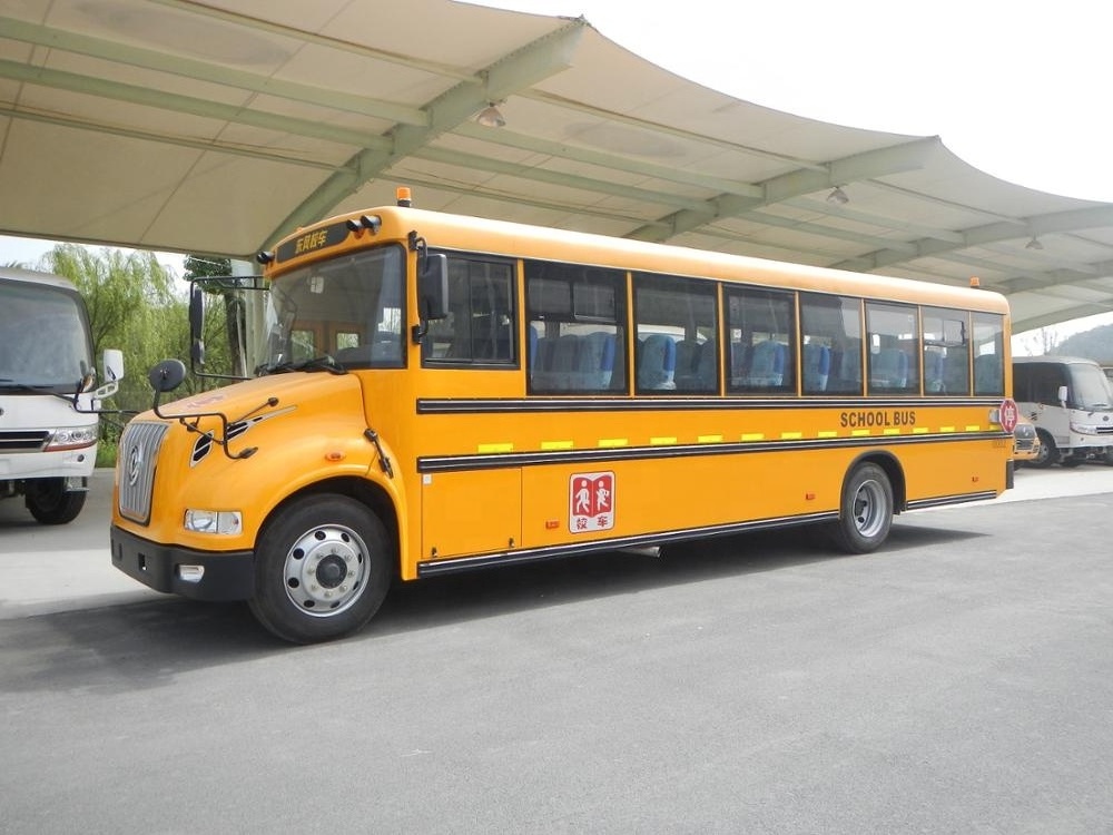 Manufacture Student Shuttle Bus Yellow School Bus 19 Seats Diesel 68HP All Vehicle Safety Belt