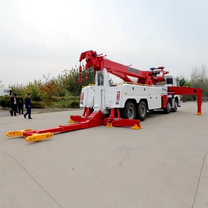 China 8X4 heavy duty 4 axles 60 ton rotator tow truck wrecker for sale