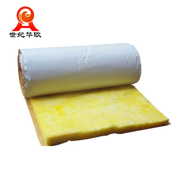 White Vinyl Faced Fiberglass Wool Insulation Fiber Glass Wool Wall Roof Thermal Building Materials