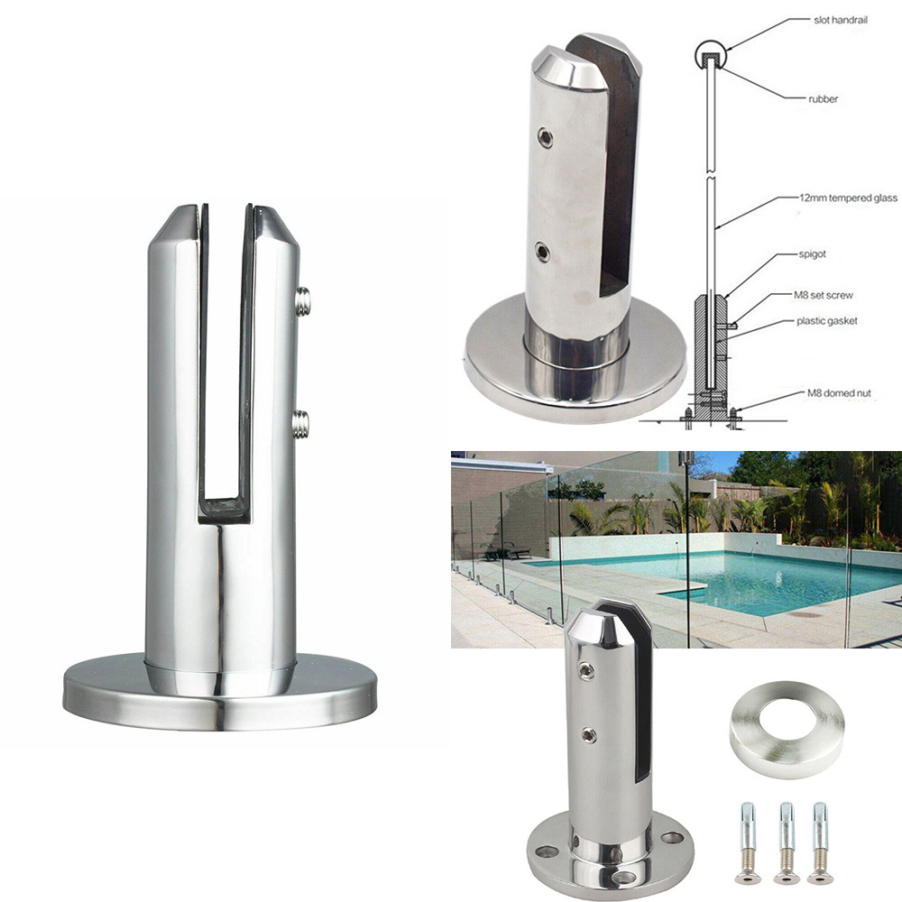 Deck Railing Frameless Stainless Steel 304 316 2205 Square Round Glass Spigot