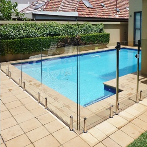 glass pool fence matt black surface  acrylic front fencing stripe for glass bifacial double solar fence panels glass ba