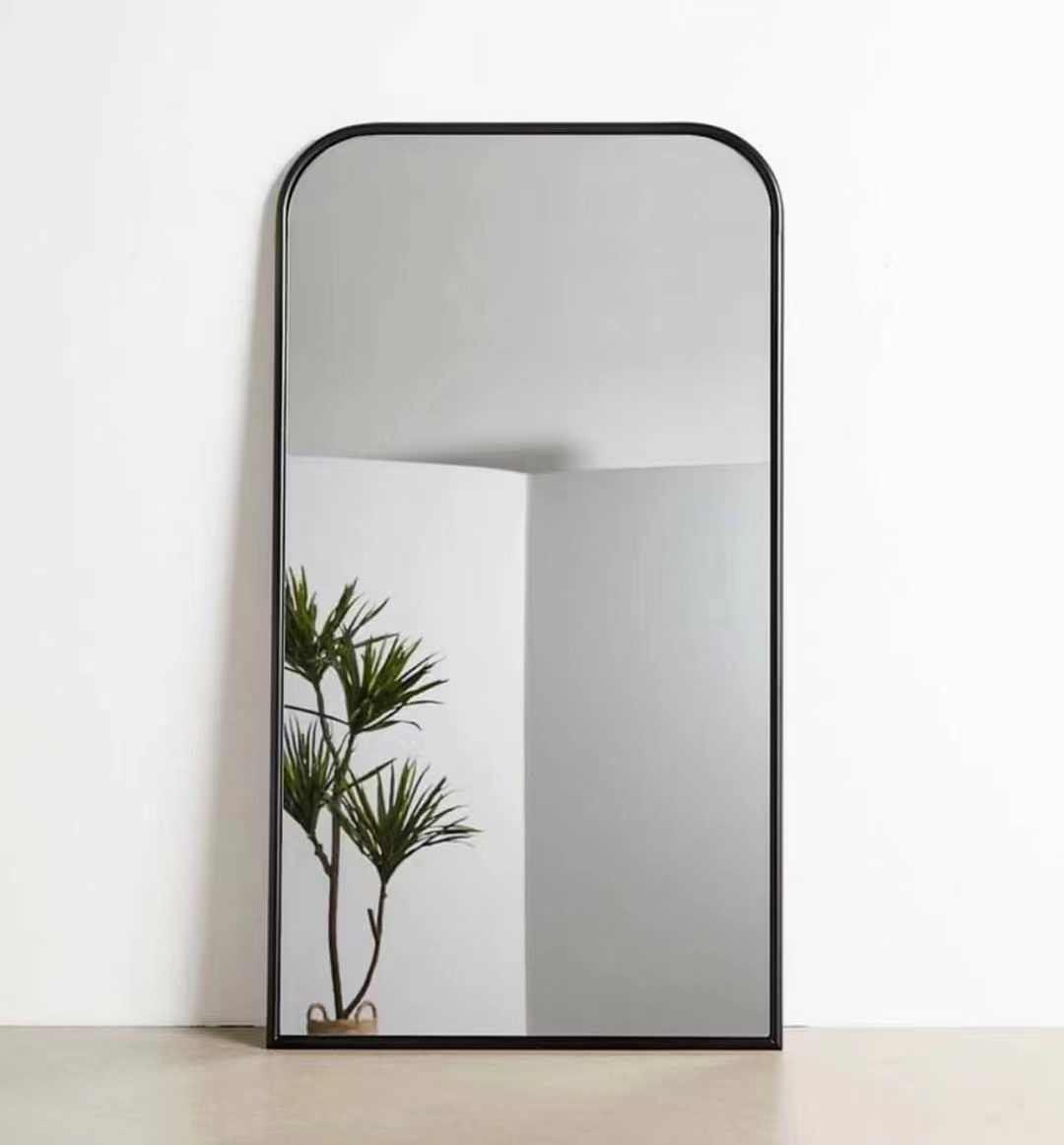 custom wholesale luxury black metal framed large big full length dressing mirror