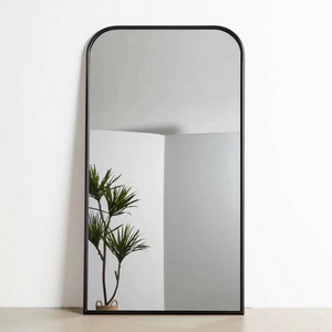 custom wholesale luxury black metal framed large big full length dressing mirror