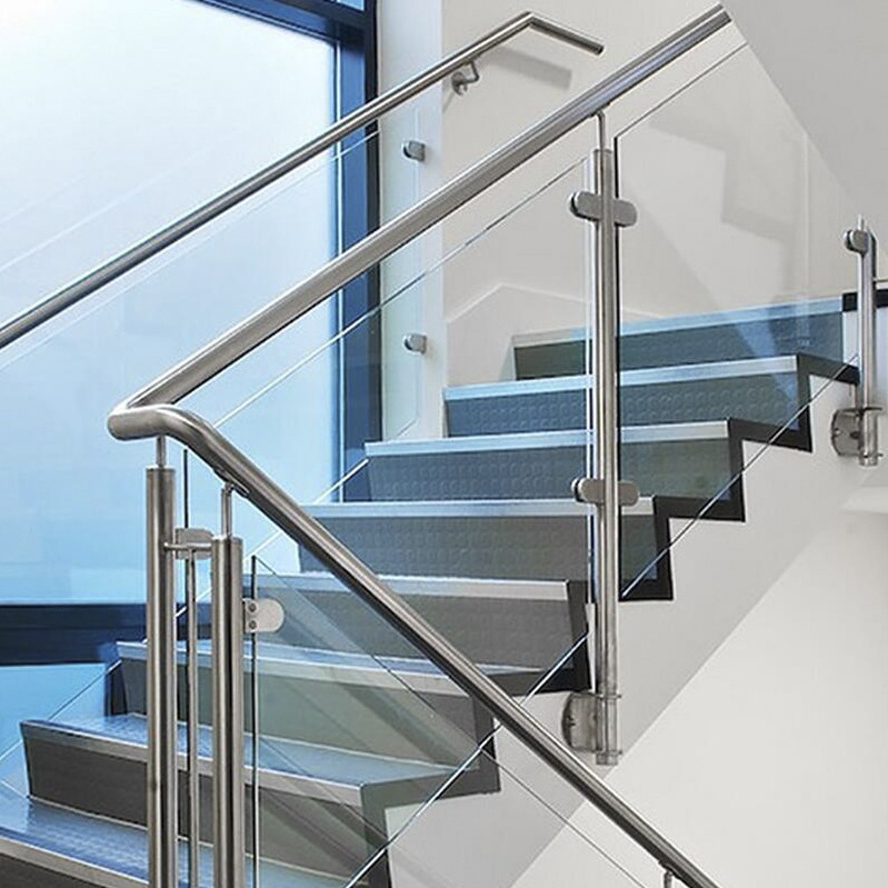 led lighted stair glass prices spigot hardware wall to glass adjustable standoff railings