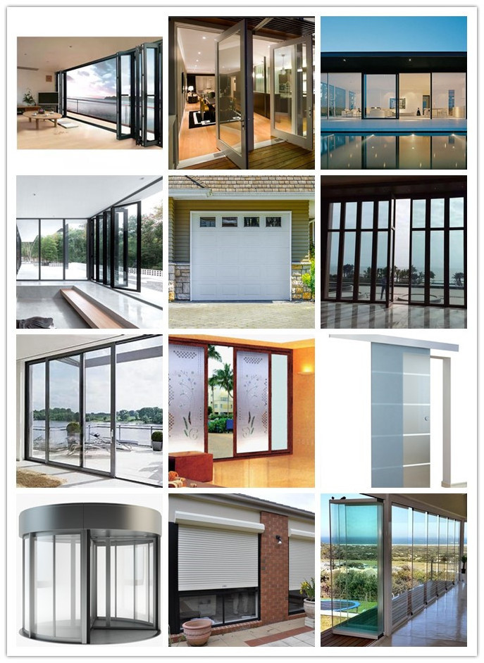 tempered glass door aluminium double tempered glass sliding doors high quality energy efficient bifolding  door