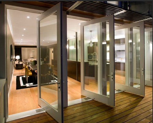 tempered glass door aluminium double tempered glass sliding doors high quality energy efficient bifolding  door