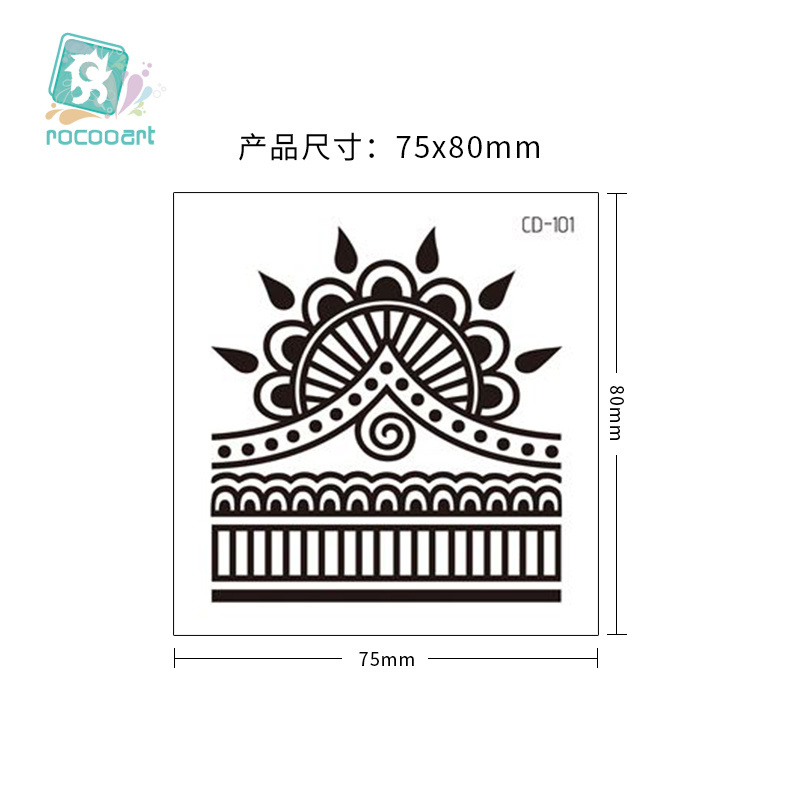 New Women Men Waterproof Temporary Tattoo Sticker India Flower Rose Fake Tattoo Hand Arm Foot Back Tattoo Designs