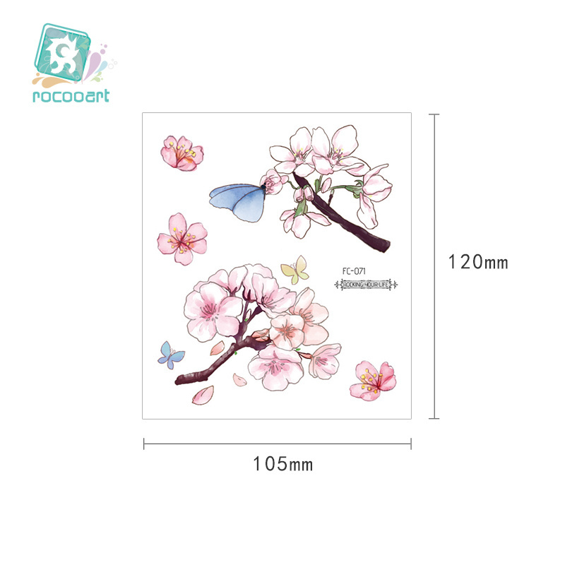 2019 New Arrival Beauty Cherry Blossom Body Hands Wrist Decoration Girls Temporary Female Tattoo Sticker