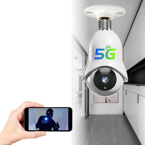 360 Panorama Lamp Camera 5GHZ 2.4Ghz Bulb Video Camera Surveillance 360 Degree Light Bulb Wifi Cctv Security Cameras