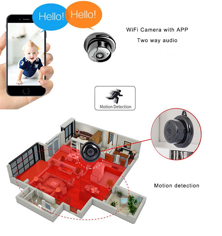 Mini Camera De Surveillance 1080P wi fi Camera hd Security Home Small IP Camara with IR night vision