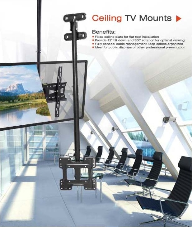 360 Degree Rotation Advertising Display TV Ceiling Mount 22