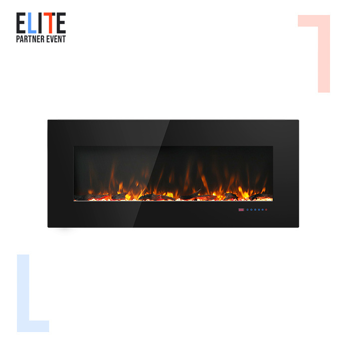 Dreamflame 42 Inch Wall Mounted Not For Recessed Electric Fireplace Heaters  LED Real Flame Indoor Fireplace